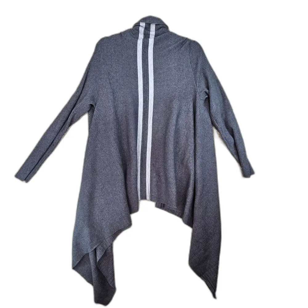 INC Cardigan Womens XL Gray Draped Handkerchief Hem Open Front NWT